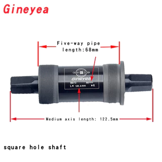Gineyea กระโหลกเหลี่ยมสำหรับจักรยาน แกนกลางจักรยานเสือภูเขาและเสือหมอบ ความยาว 68*103-126 มม.
