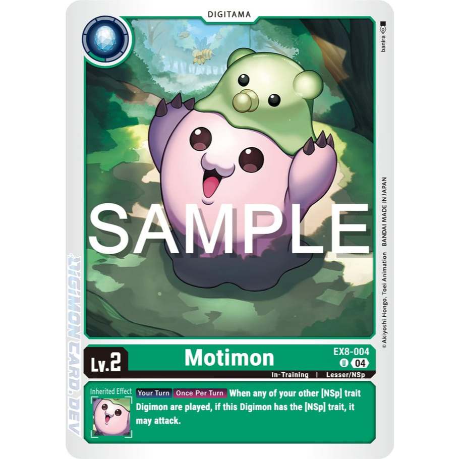 [Digimon] Motimon EX8-004 Digimon Card การ์ดสะสมดิจิม่อน ร้านDDN