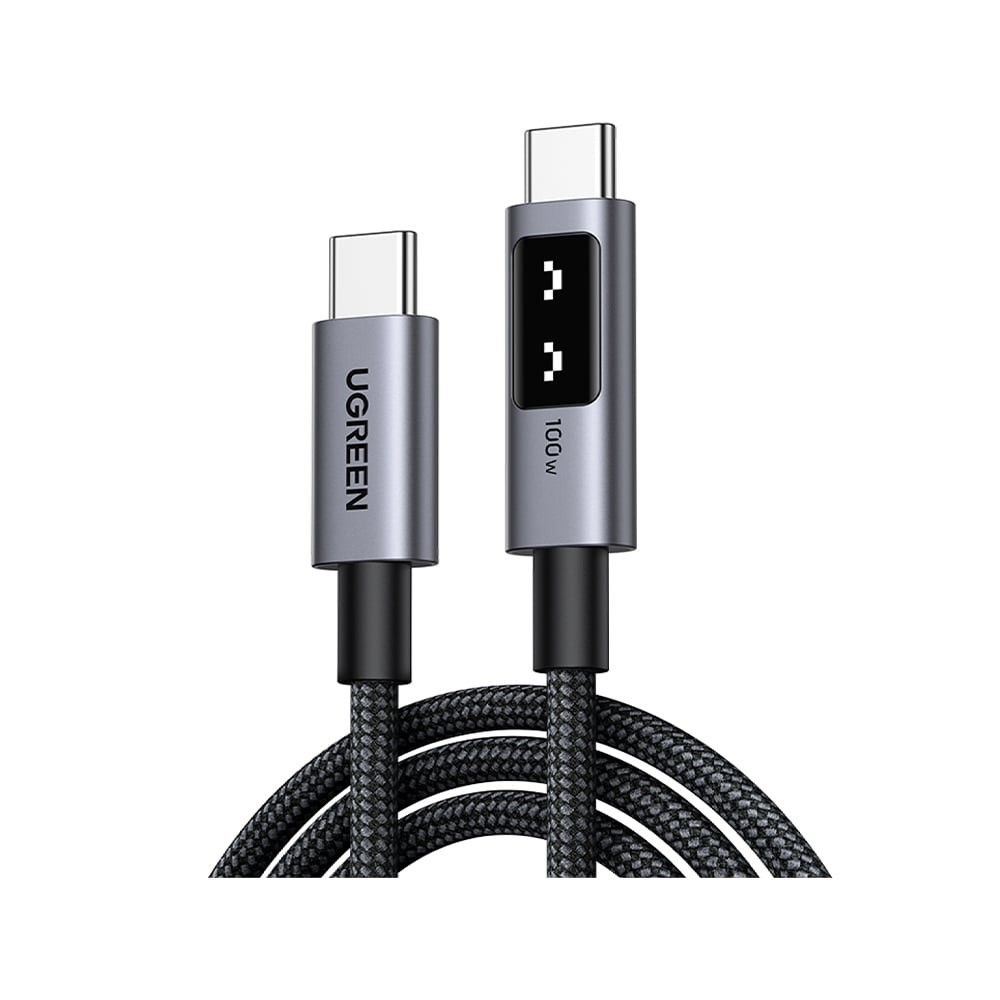 สายชาร์จ Ugreen USB-C to USB-C Cable 100W Nylon Robot Gray ราคา ถูกที่สุด ดีลบีเคเค