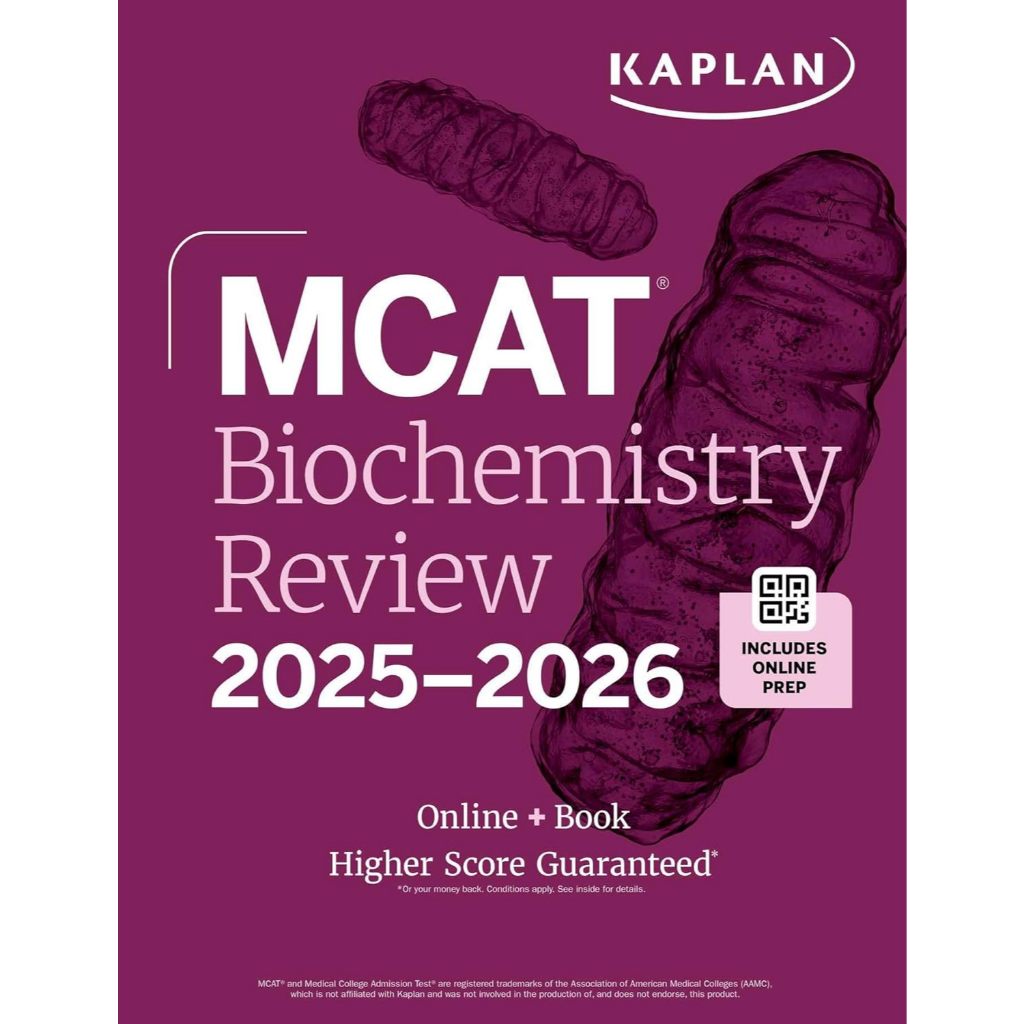 Chulabook|c321|หนังสือ|MCAT BIOCHEMISTRY REVIEW 2025-2026: ONLINE + BOOK(KAPLAN TEST) 9781506294087