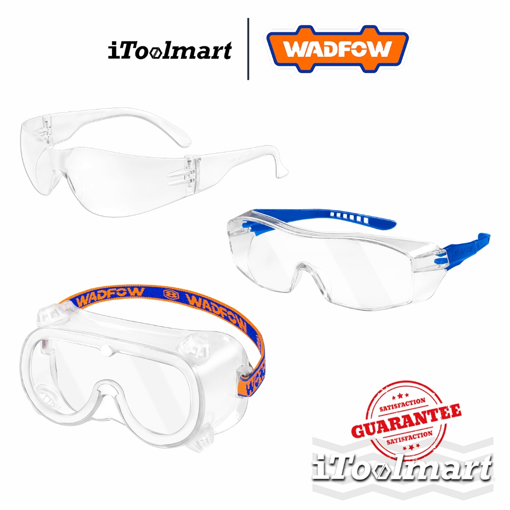 WADFOW แว่นตาเซฟตี้ เลนส์ใส มีหลายแบบให้เลือก