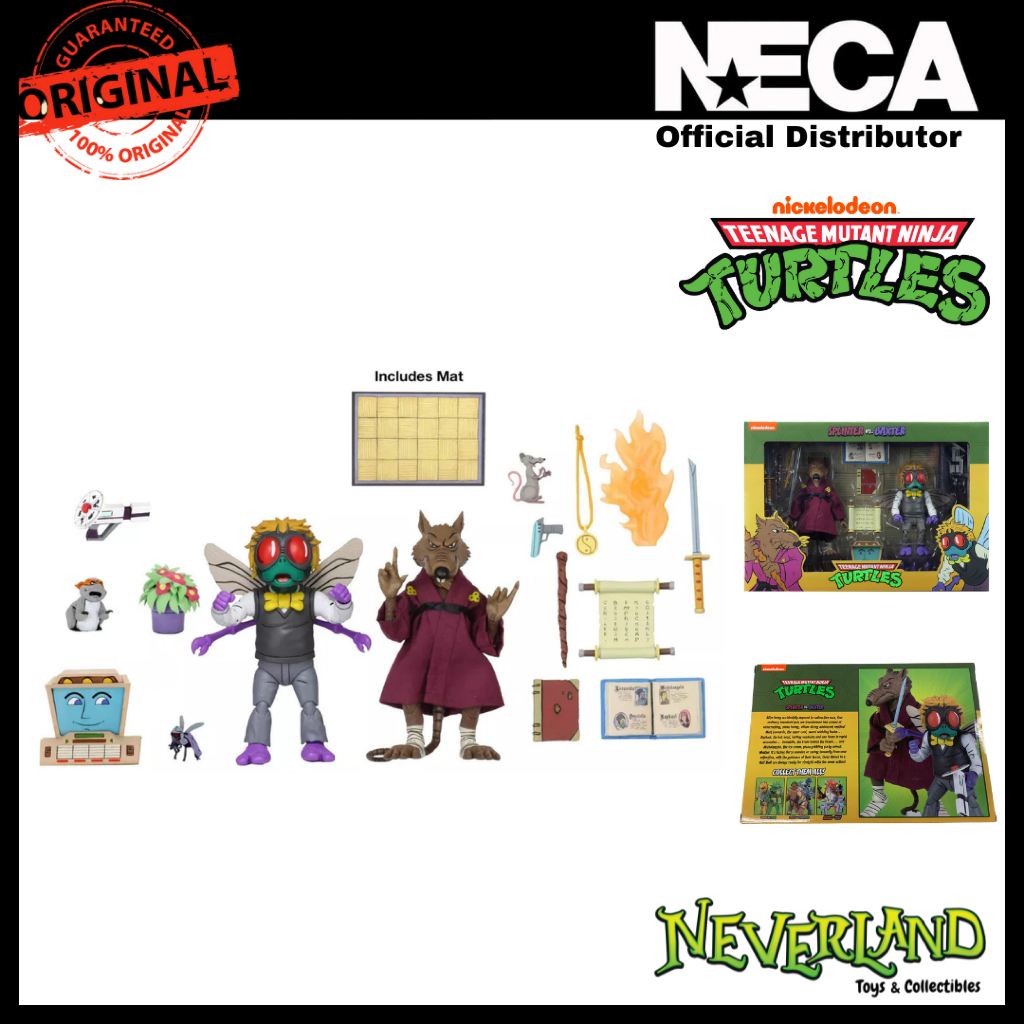 (NECA) Teenage Mutant Ninja Turtles Splinter and Baxter 2 Pack Action Figure 7" Scale