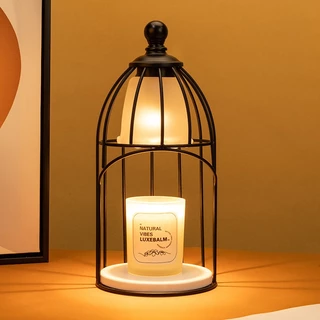 Domira ของขวัญคริสต์มาส ฐานหินอ่อน Candle Warmer เครื่องอุ่นเทียนหอมปราสาทสีทอง