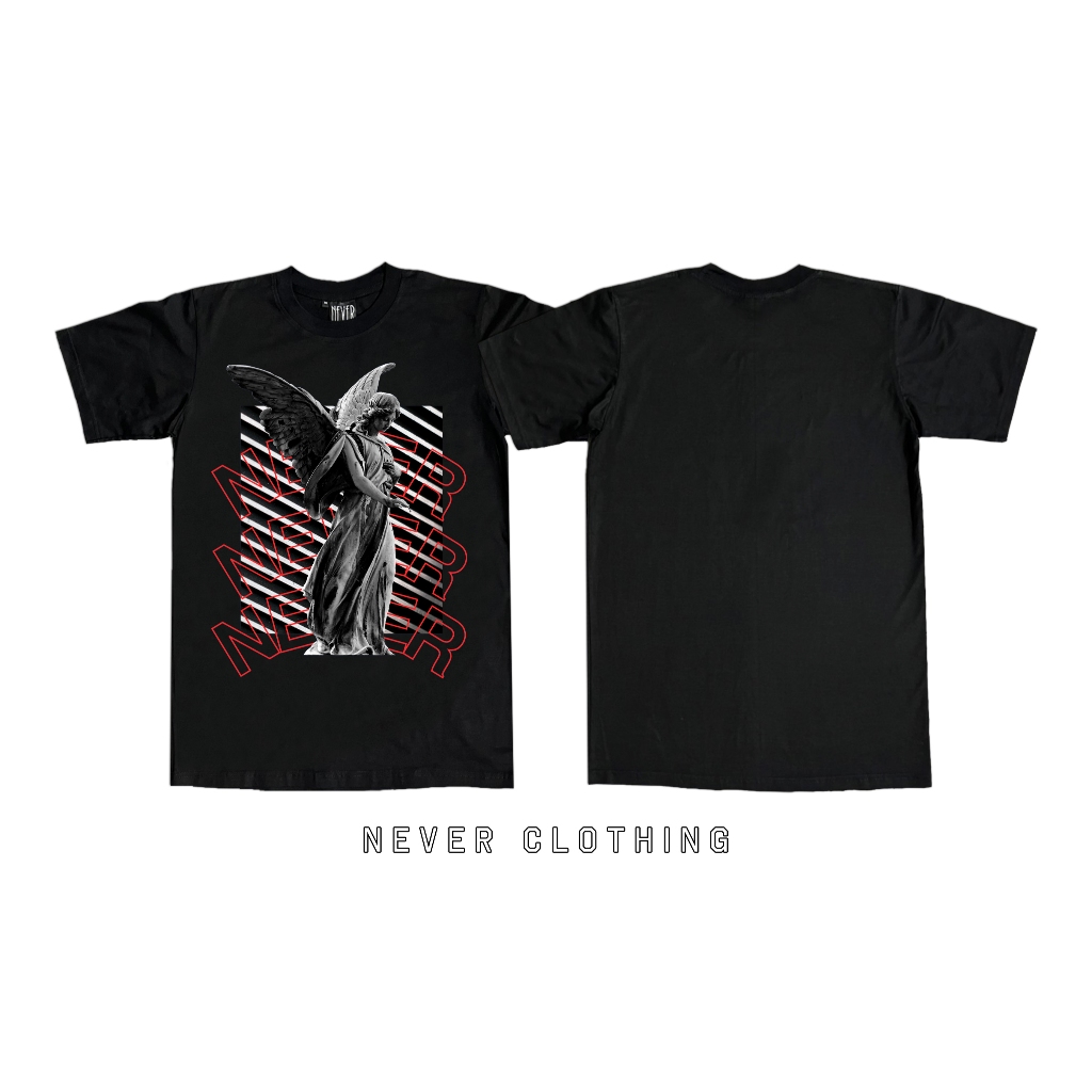 NEVER CLTG White And Black Statue of Liberty