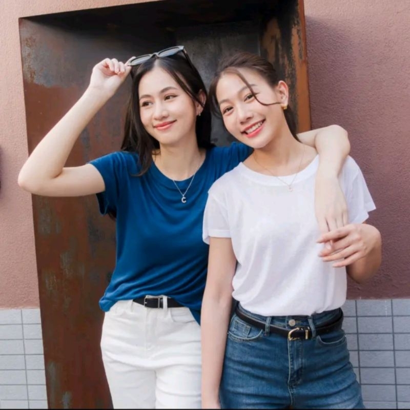 🛒🌈เสื้อยืดคอกลมผ้าสลาฟ นิ่มใส่สบายมากก