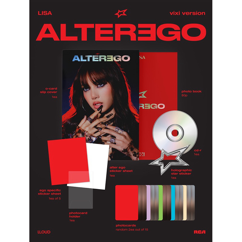 [พร้อมส่ง] LISA อัลบั้ม Alter Ego album Jewel / Photobook (Kiki, Speedi, Roxi, Sunni, Vixi) BLACKPINK LP