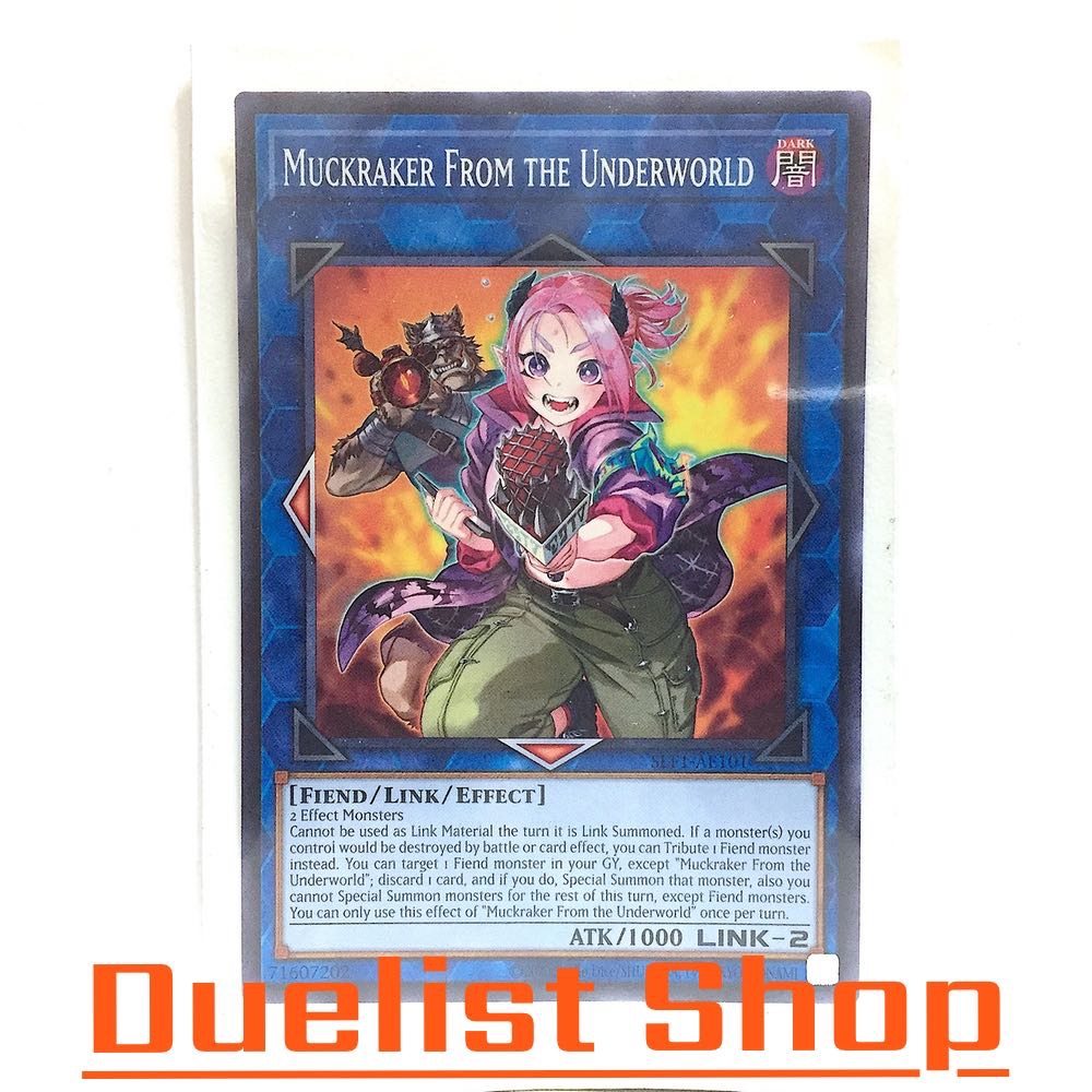 Muckraker From the Underworld (N) Monster Dark Link2 [Fiend/Link/Effect] ชุด SLF1-AE101 การ์ดยูกิโอ (Yu-Gi-Oh!) OCG Asia