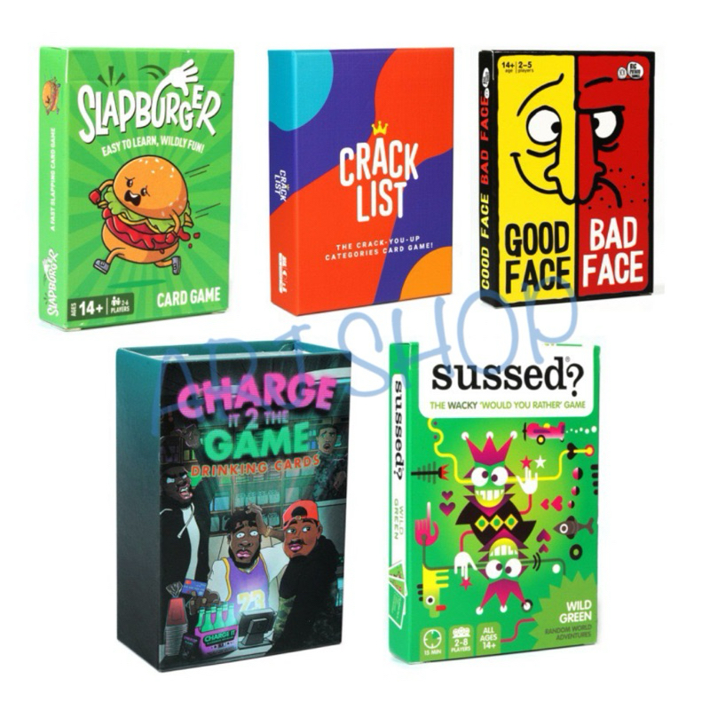 Slapburger - Crack list - Bad face Bad face - Charge it 2 the game - Sussed? Green box Board game