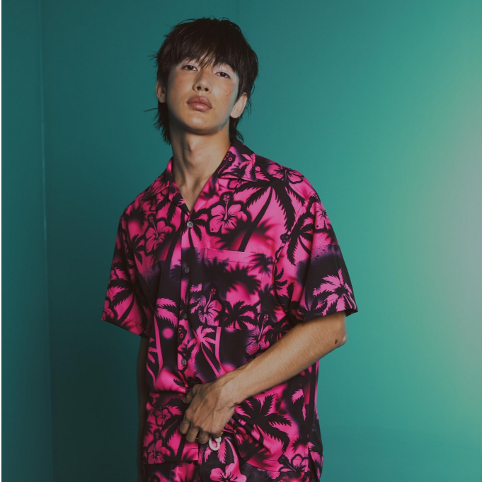 (Leisure Projects) graffiti print hawaiian shirt