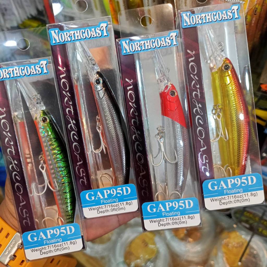 เหยื่อปลอม Northcoast Gap95Dลิ้นยาว น้ำหนัก 11.8g ความยาว 9.5cm.มาพร้อมตัวเบ็ด 4X แข็งแรง แอคขั่นสวย