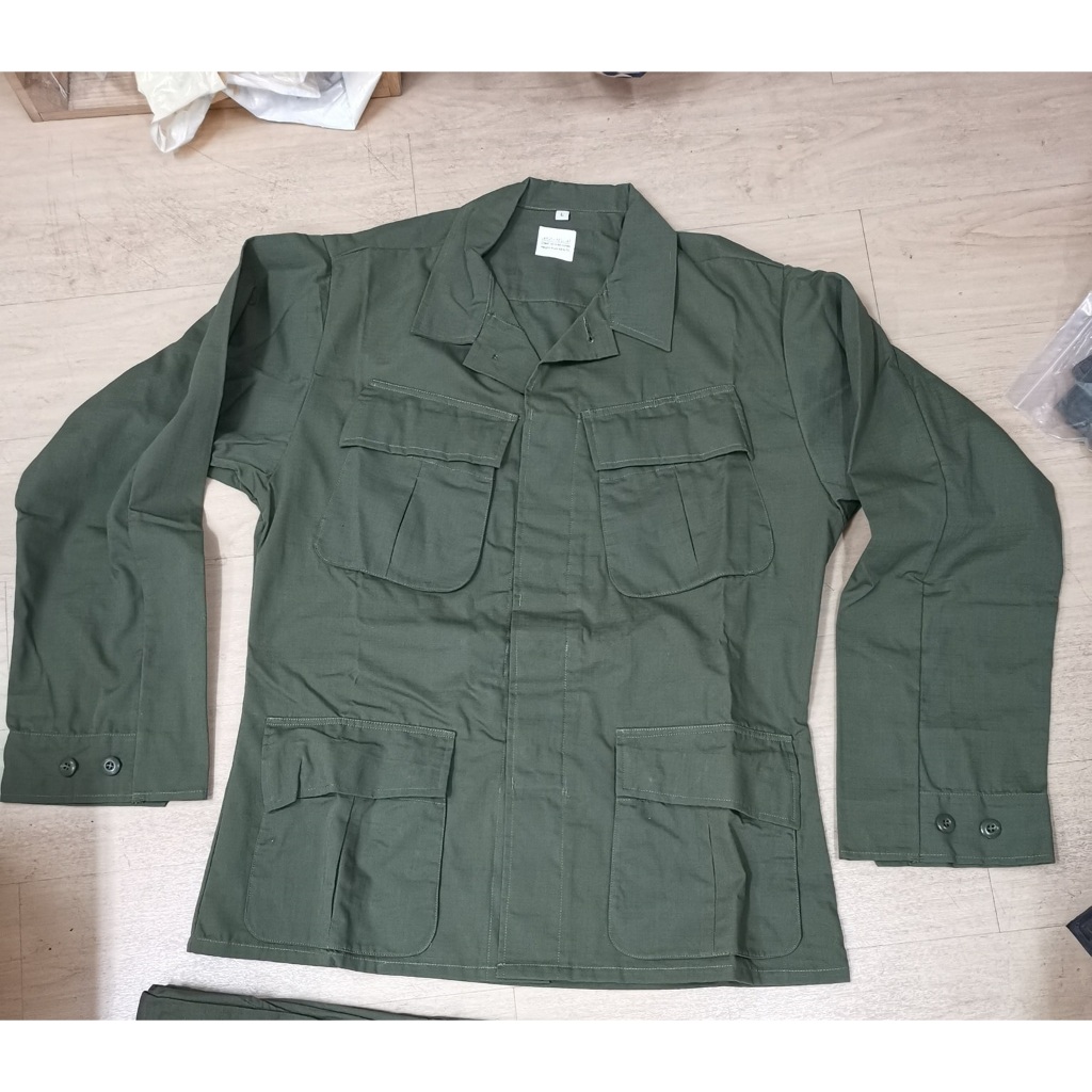 เสื้อทหารอเมริกา กระเป๋าเฉียง กระดุมซ่อน ผ้า Ripstop สงครามเวียดนาม รุ่น 3 repro US TCU 3rd pattern tunic Vietnam war