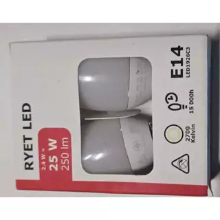 IKEA หลอดไฟ LED SOLHETTA RYET E14 แสงสีขาว ขาวเหลือง หลอดใส้ หลอดเกลียว ประหยัดไฟ ราคาหลอดละ