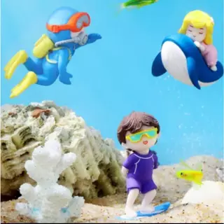 ตุ๊กตาลอยน้ำ ตกแต่งตู้ปลา ตุ๊กตาจิ๋ว มีหลายแบบให้เลือก L272