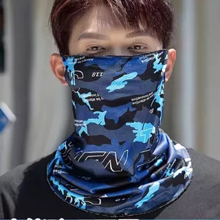 ผ้าบัฟกันแดดSUNMASK สไตล์เกาหลี หน้ากากกันแดด มีรูเกี่ยวหู ป้องกันแสงยูวี ผ้าพันคอผ้าเรยอน ส่งจากไทย