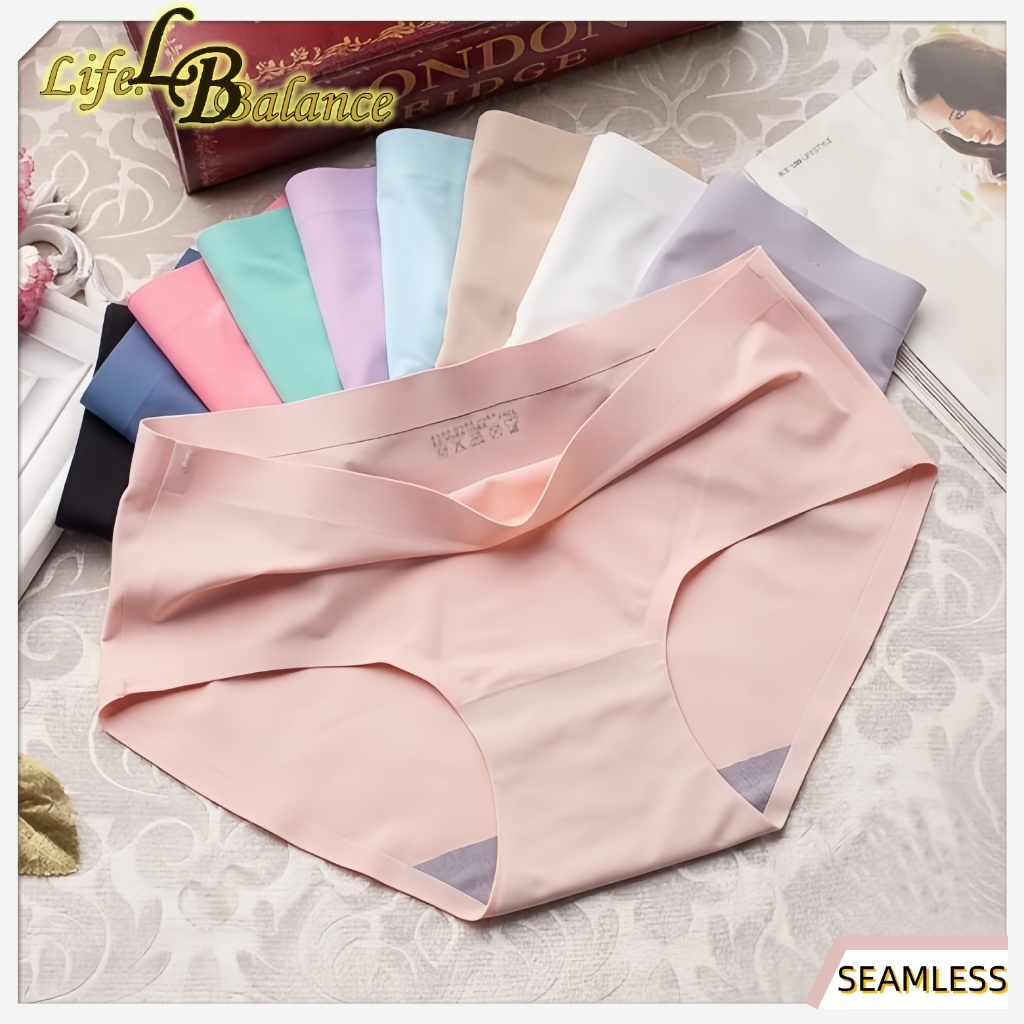 #001 กางเกงในไร้ขอบ มีถึง’XXL ไม่พับขอบขา กระชับ ใส่สบาย เย็น กางเกงในผู้หญิง ผ้านุ่มลื่น ประกันคุณภาพ ไซส์ใหญ่