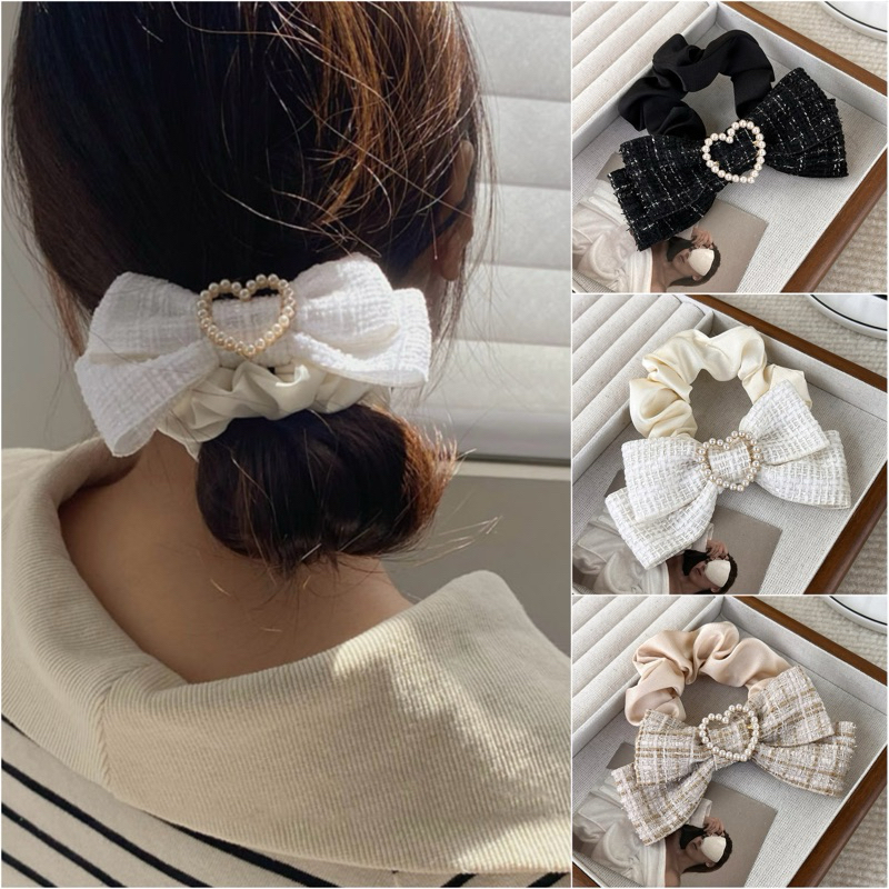 ยางรัดผมผ้าลูกไม้หัวใจ Claire Band งานสวยน่ารักสไตล์เกาหลี