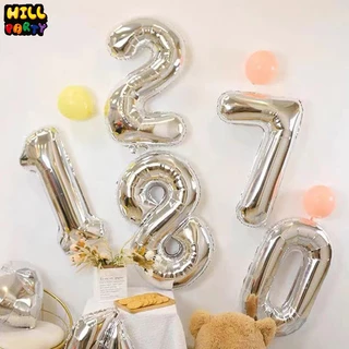 ลูกโป่งตัวเลข ฟอยล์ 0-9 ลูกโป่งฟอยล์ตัวเลข ลูกโป่งวันเกิด พร้อมส่ง