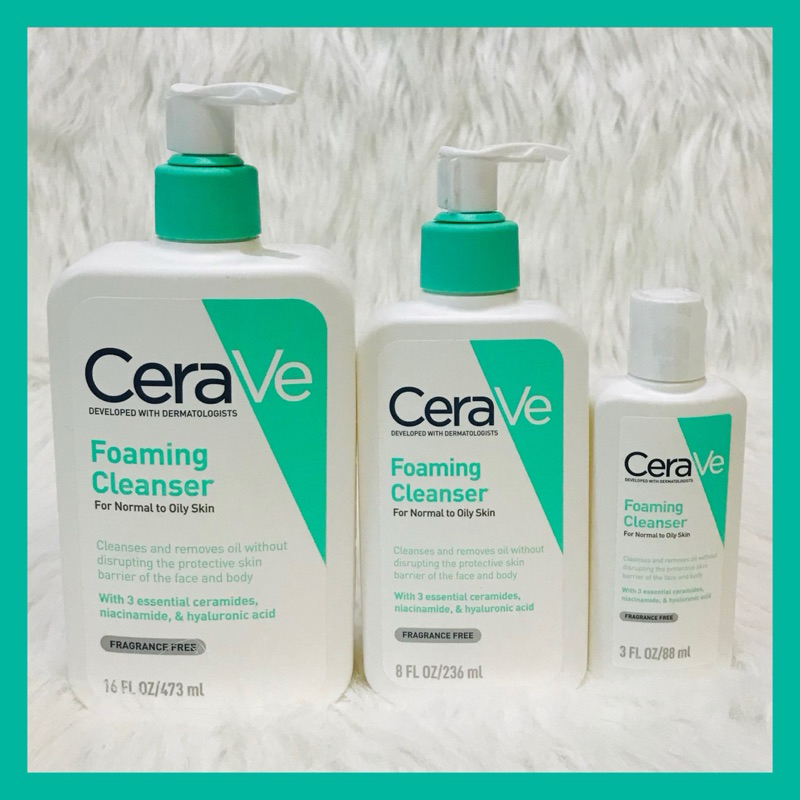 🔥ส่งทันทีได้‼️ของแท้ 100% ฉลากไทย🔥เซราวี CERAVE Foaming Cleanserเซราวีโฟมมิ่งคลีนเซอร์ เจล โฟมล้างหน้าเซราวี ผิวมัน
