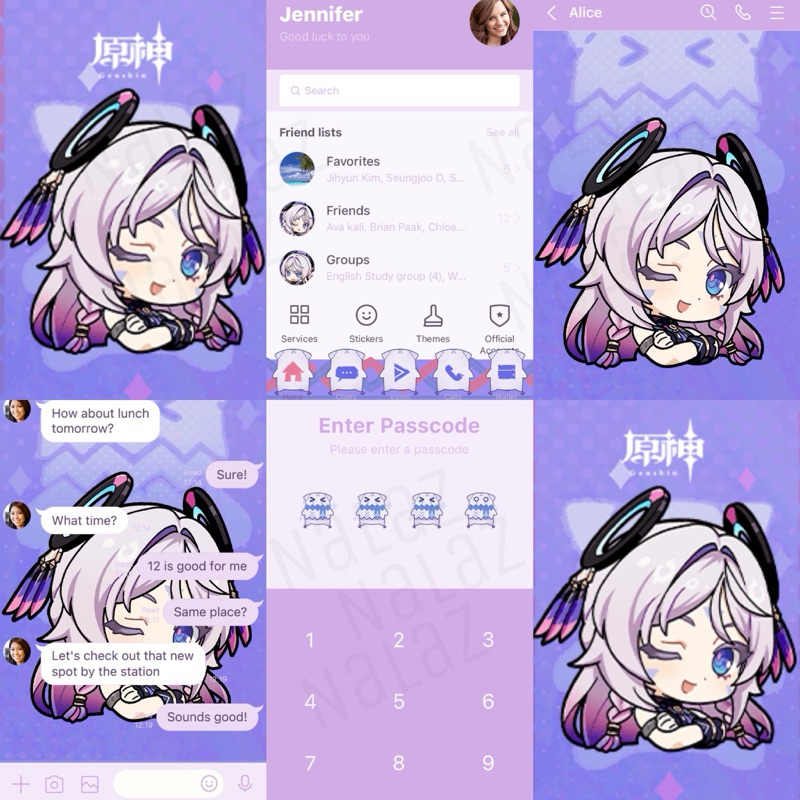 ธีมไลน์ สติกเกอร์ไลน์ Genshin Impact เกนชิน อิมแพค ภาษาญี่ปุ่น ไม่มีวันหมดอายุ