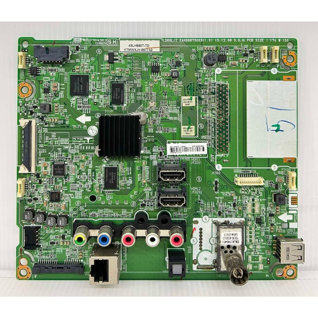 เมนบอร์ด LG รุ่น 43LH590T , 49LH590T พาร์ท EAX66873003 อะไหล่ของแท้ถอด มือ2 เทสไห้แล้ว
