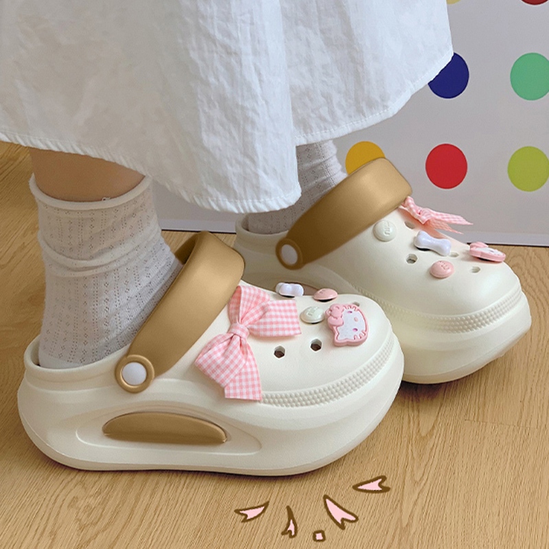 GFShop NEW รองเท้าแตะหัวโต ทรงแฟชั่นน่ารัก ใส่ได้ทุกวัย โทนสีไม่ฉูดฉาดมาก วัสดุยางนิ่มใส่สบาย มีตัวติดแถมให้ด้วยคือคุ้มม ราคา ถูกที่สุด ดีลบีเคเค แกลเลอรีภาพที่ 9