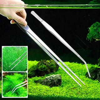 long forceps ฟอร์เซปยว ที่คีบฟอเซปสเเตนเลส[14/20/25/27/30 ซม.] ปลายตรง/งอ ให้อาหารสัตว์ คีมหนีบ