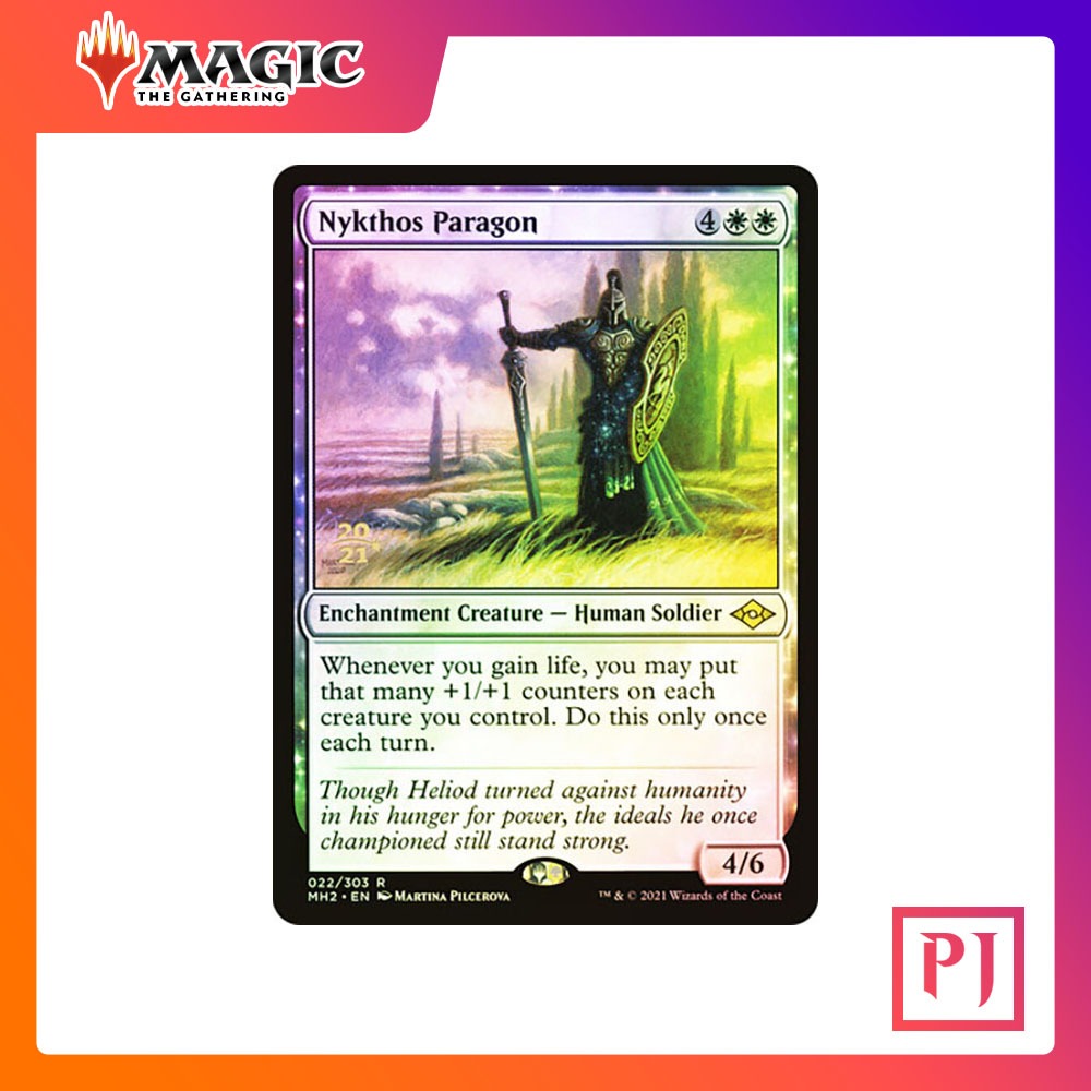 [MTG] Nykthos Paragon (Prerelease) [MH2] [WHITE] [RARE] [FOIL] [ENG] (การ์ดเมจิค / Magic the Gatheri