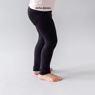 ❣️Y&D❣️leggings kids กางเกงเลคกิ้งเด็กสีดำ ไซส์6เด์อน-12ปี กางเกงขายาวเด็ก สีดำล้วน