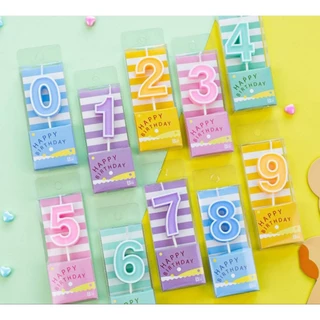 (ขายส่ง25ชิ้น/ชุดและ50ชิ้น/ชุด)เทียนตัวเลขสีทอง เทียนมงกุฎทอง เทียนตัวเลขสีพาสเทล เทียนตัวเลขสีขาว (พร้อมส่ง)