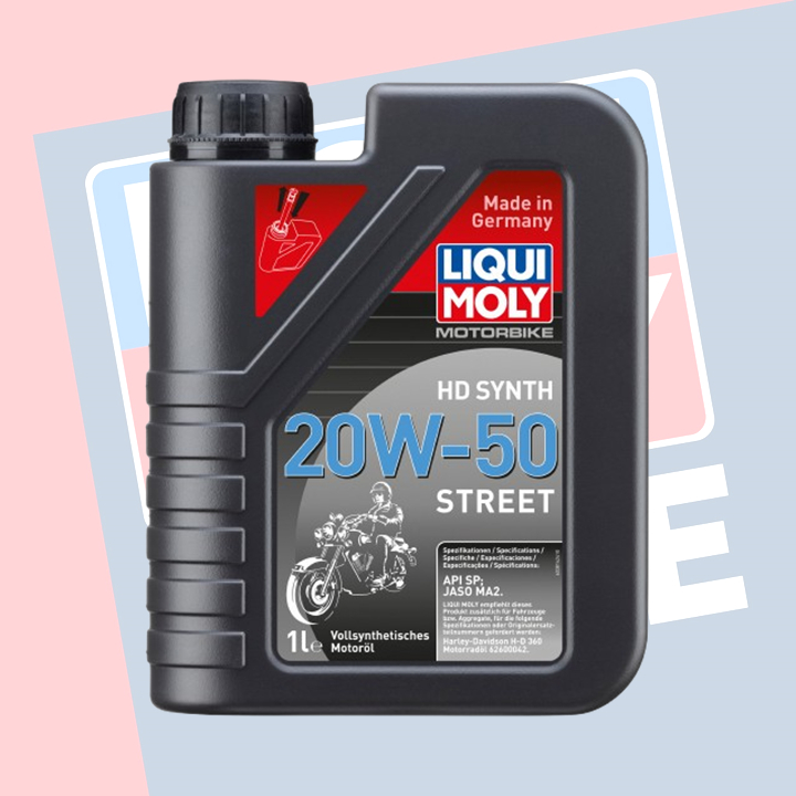 น้ำมันเครื่องมอเตอร์ไซค์ HD SYNTH 20W-50 STREET 1l.