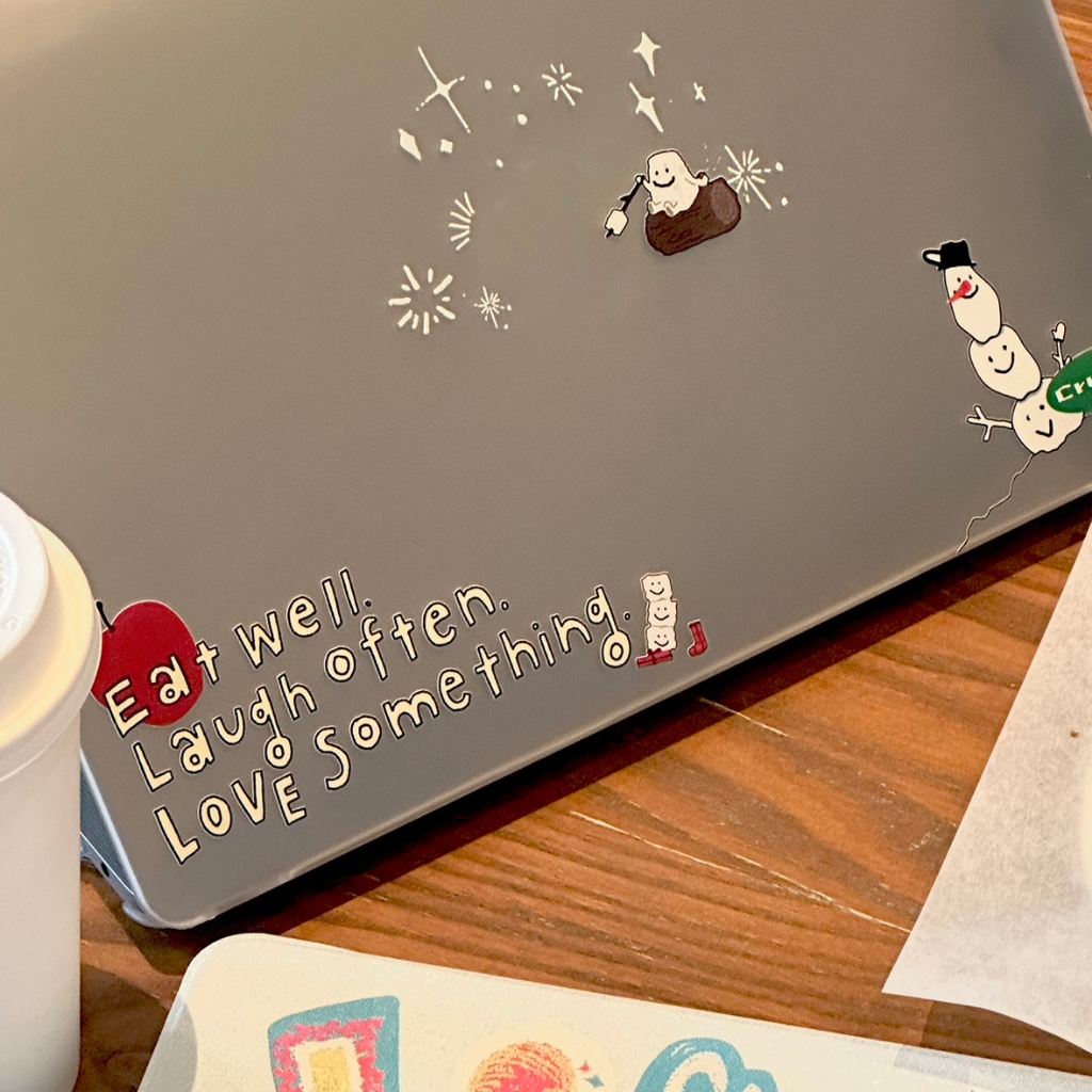Shesell พร้อมส่ง✨เคส macbook(ผิวด้าน)มาร์ชเมลโลว์ปิ้ง M2/M3 Air13/Pro13นิ้ว เคสสำหรับแมคบุ๊คใส A3240