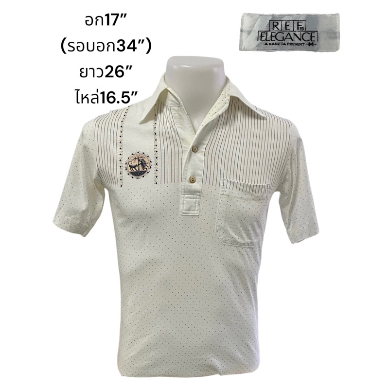 เสื้อยืดคอปก มือสองสอยเดี่ยวVTG80’