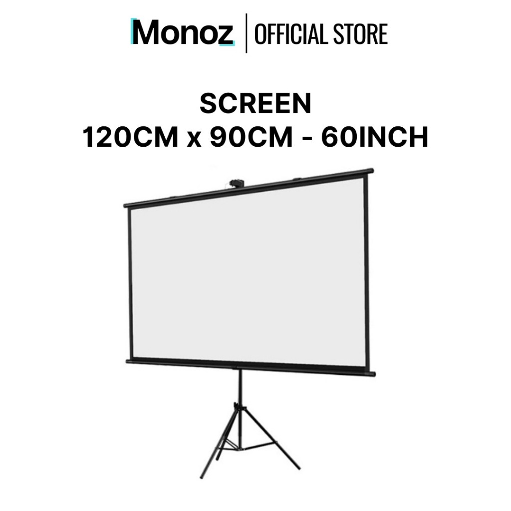 หน้าจอโปรเจคเตอร์120ซม. X 90ซม. หน้าจอฉายภาพยนตร์แบบพกพา HD