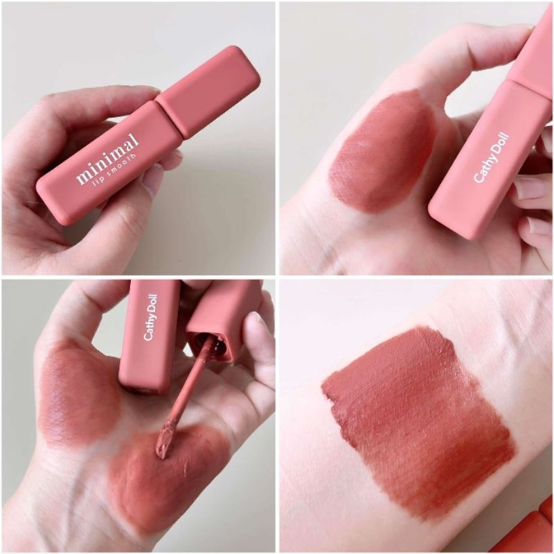 ลิป Cathy doll รุ่น minimal ลิปที่ใช้บ่อยมาก สีสวย ดูแพง ติดทน แนะนำสีนี้เลย นู๊ดสวยไม่ป่วย ใช้ได้ทุกวัน