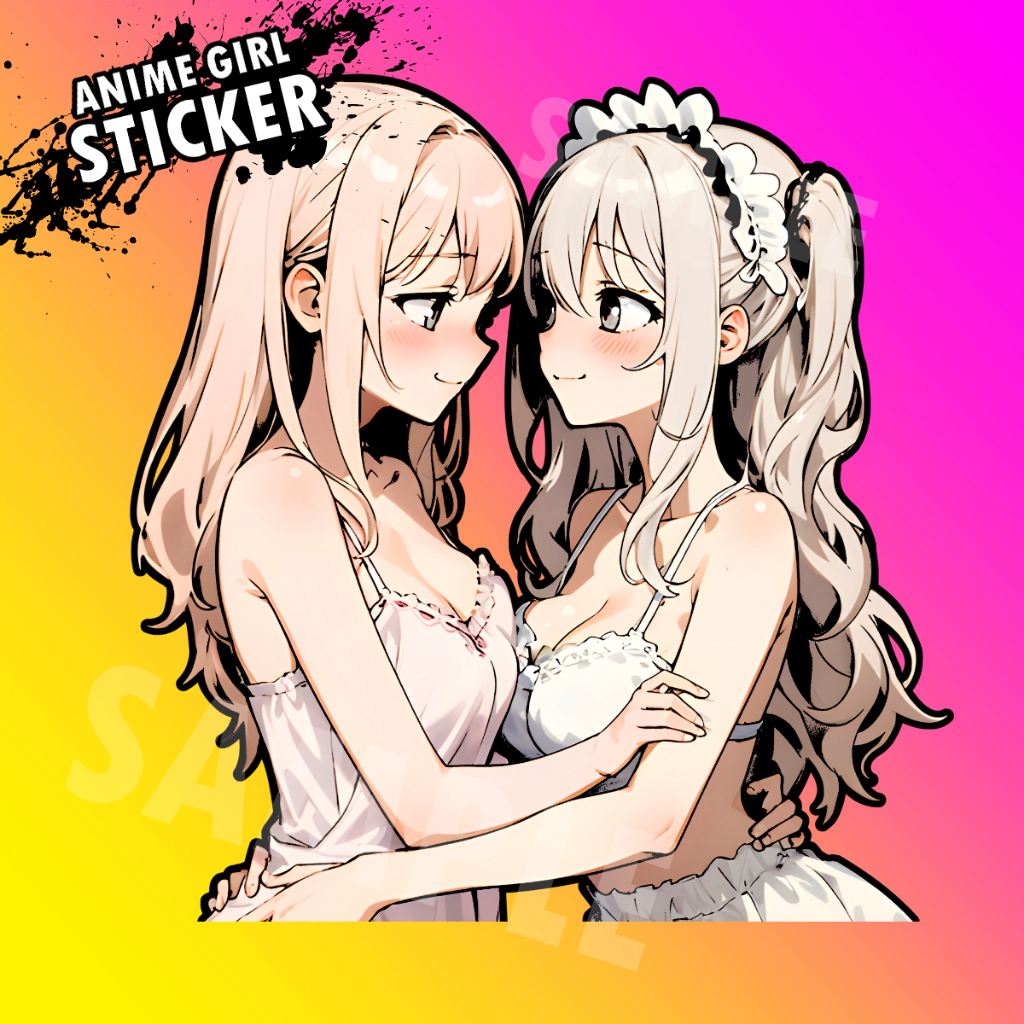 อนิเมะ สติ๊กเกอร์ ยูริ โดจิน สติกเกอร์ Doujin Anime Stickers Yuri Ecchi anime เอจจิ อนิเมะ SPS030