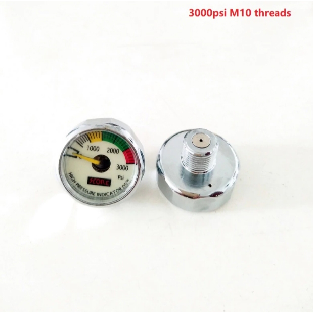 เกจ Gauge 3000psi M10X1 จำนวน 1 ชิ้น (หน้าปัดเรืองแสง)