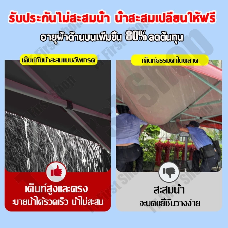 ผ้าใบเต็นท์ 3200D กันน้ำ กันยูวี สำหรับเต็นท์พับ 2x2 2x3 3x4.5 3x6m thumbnail 8