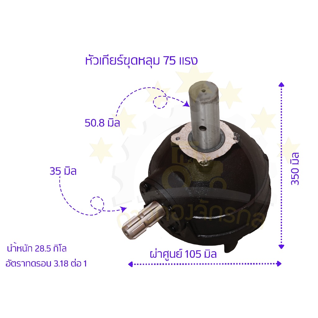 เกียร์ขุดหลุม กำลังแรงสูงสุด 75แรง