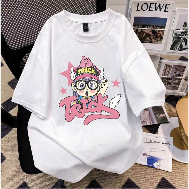 เสื้อยืดลายน่ารัก เนื้อผ้าคอตตอลแท้ CM103 สีไม่ตกเนื้อผ้าดี ตัดเย็บดี