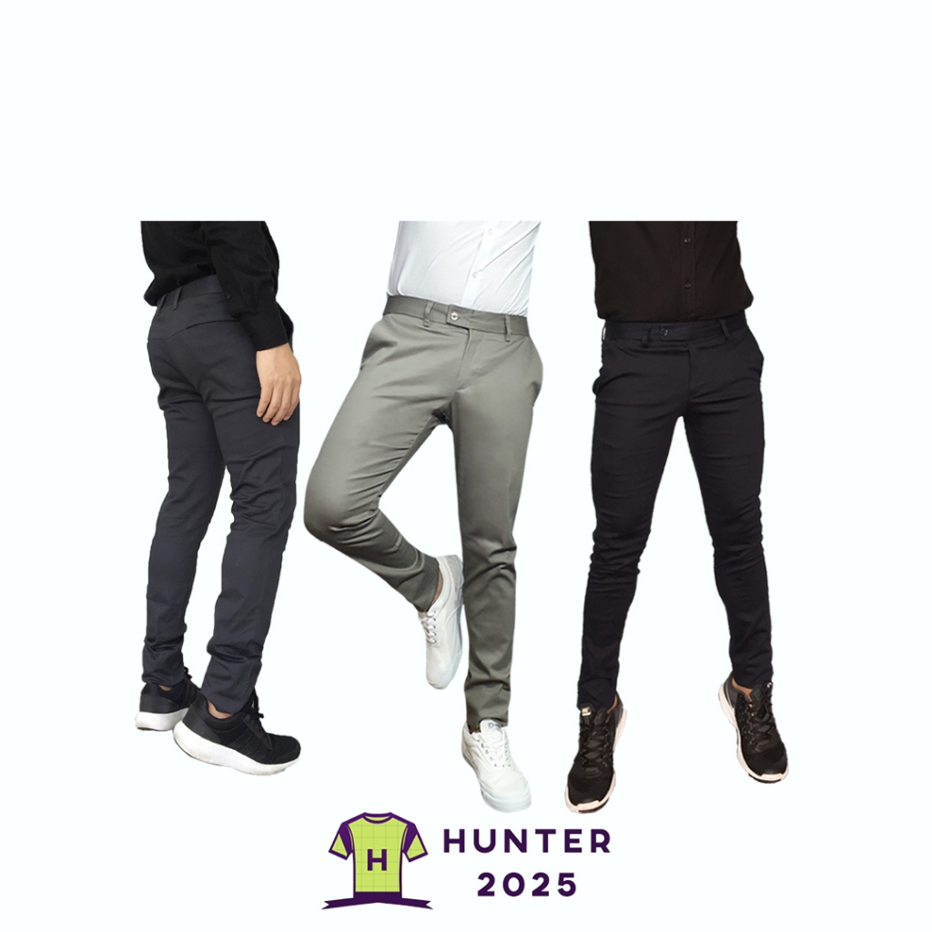 กางเกงสแล็ค Hopper Progress ผ้ายืด Super Skinny (เดฟ)