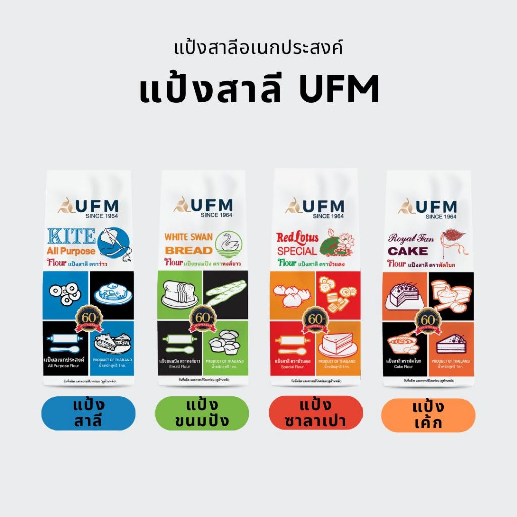 UFM แป้งสาสีอเนกประสงค์ 1 กิโลกรัม