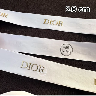 ริบบิ้นแบรนด์เนม Dl0R ของแท้ กว้าง 2.0 cm ริบบิ้นผูกของขวัญ โบว์ผูกผม