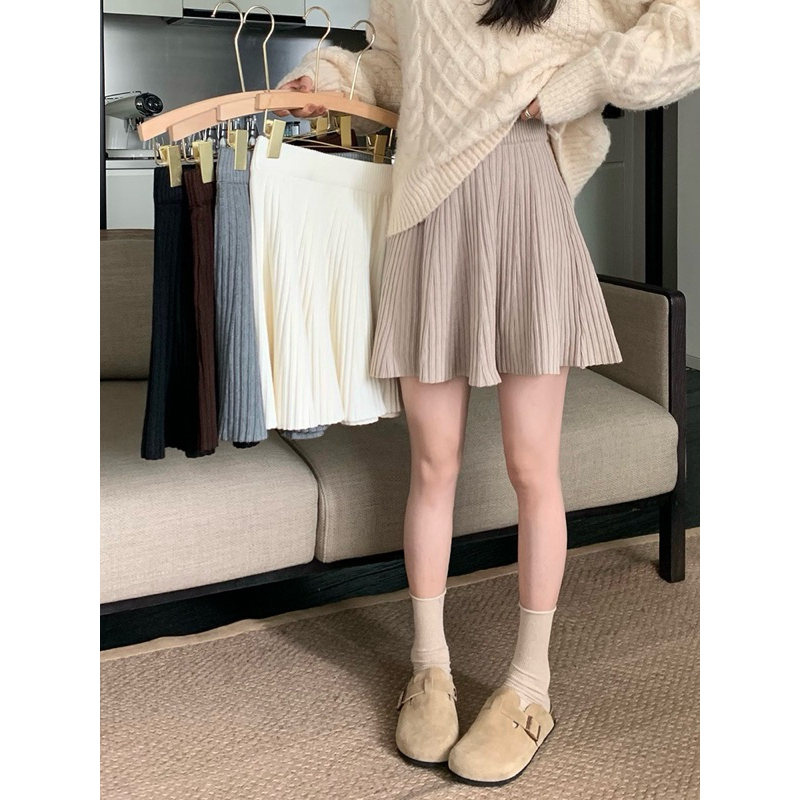 (D286) 𝐂𝐚𝐲𝐥𝐚 𝐒𝐤𝐢𝐫𝐭 กระโปรงผ้าทอจีบเล็ก ขนาดฟรีไซส์ พร้อมส่ง 5 สี