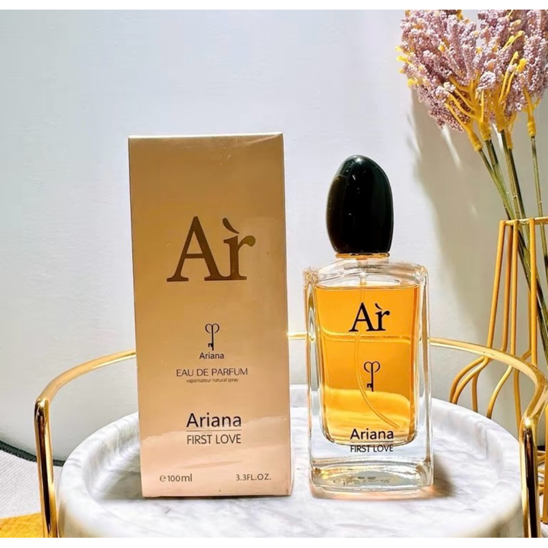 น้ำหอมเเท้ กลิ่น FIRST LOVE ariana(สีทอง100ml.) 🚗ส่งของทุกวัน ⚡️ส่งไว