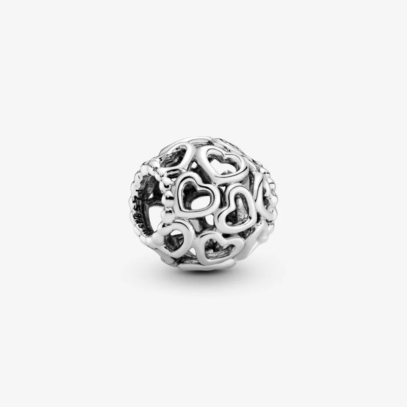 (ของแท้💯 พร้อมส่ง)Pandora Openwork Heart Charm แพนโดร่าชาร์มหัวใจเงิน ของแท้ มือหนึ่งทุกชิ้น