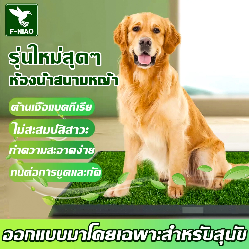 ห้องน้ำสุนัข  แผ่นรองฉี่ หญ้าเทียม แผ่นซับฉี่สุนัข ถาดฉี่ ห้องน้ำสัตว์เลี้ยง แผ่นฉี่สุนัข Dog Pee Pad แผ่นรองฉี่สุนัข
