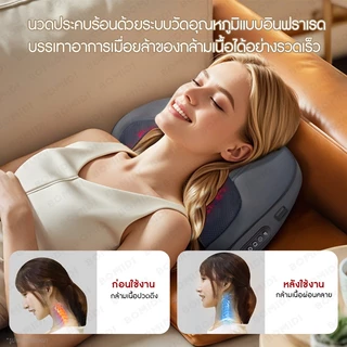 BOMIDI ไร้สาย หมอนนวดคอไฟฟ้า MP1Pro เครื่องนวดคอ บ่าไฟฟ้า ประคบร้อนพร้อมการนวดแบบ 3D สองทิศทาง