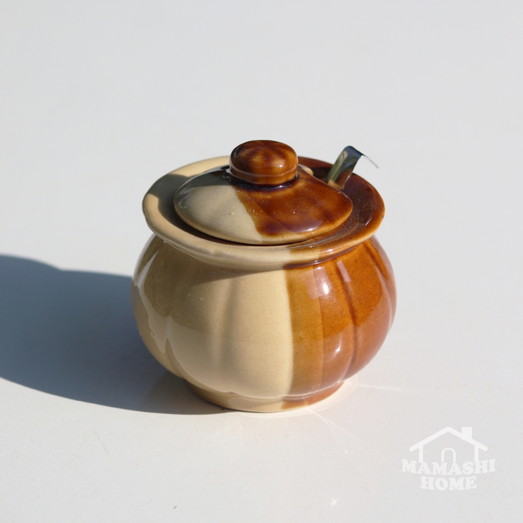 โถเครื่องปรุง ขนาด 3.5 นิ้ว สำหรับใส่เครื่องปรุงพริก น้ำปลา น้ำตาล