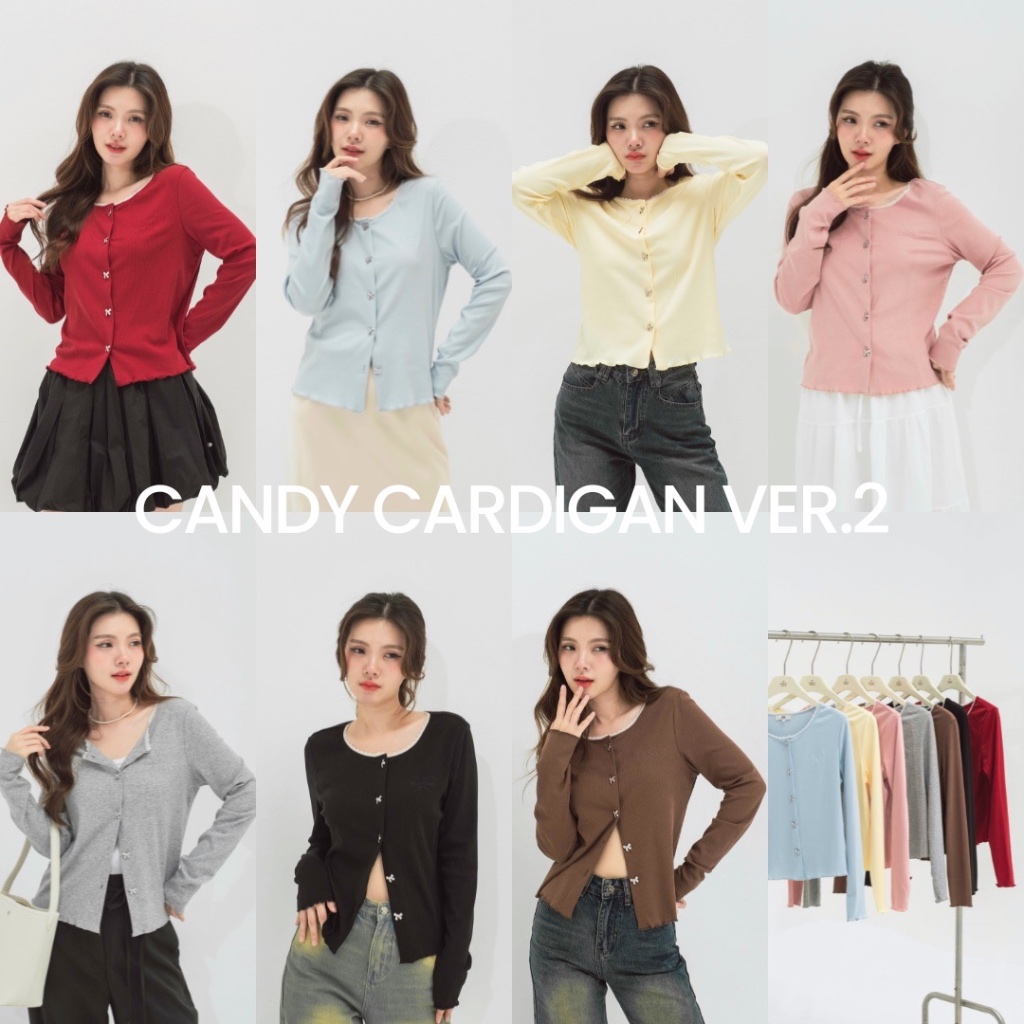 CHUUCHOP - Candy Cardigan Ver.2 คาดิแกนแขนยาว(C8347)