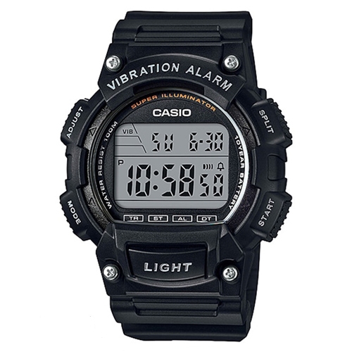 CASIO นาฬิกาข้อมือผู้ชาย สายเรซิ่น รุ่น W-736H,W-736H-1A